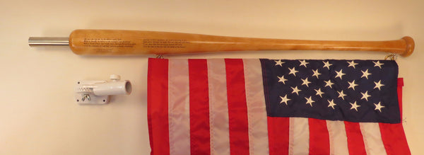 Large Star Spangled Banner Bat (tm) Flag Pole  with  36" X 60" USA Flag